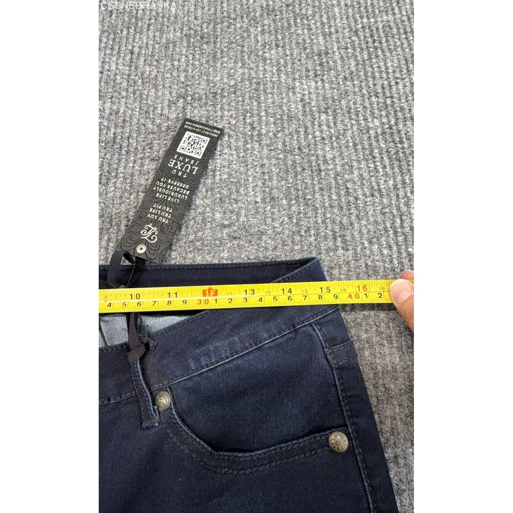 Luxe Kingston Ankle Blue Denim Jeans featuring a lightly faded finish - Size 29 - Picture 6 of 11